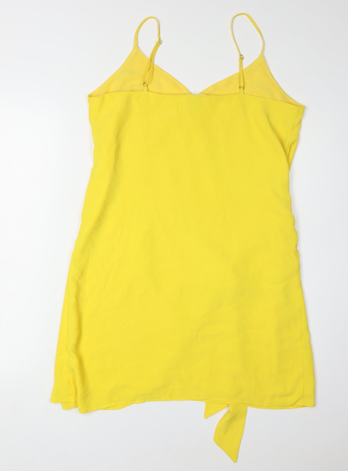 River Island Women's Yellow Short Slip Dress Size 12