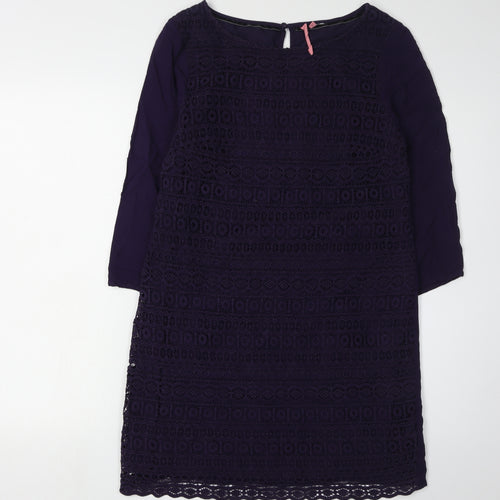 White Stuff Women's Purple Shift Dress Size 10