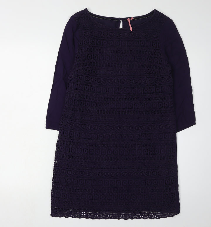 White Stuff Women's Purple Shift Dress Size 10