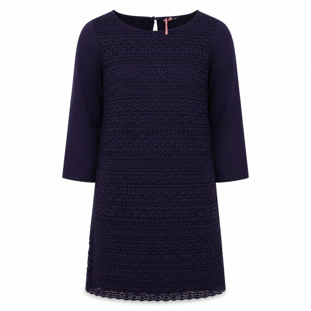 Front view of White Stuff Women's Purple Shift Dress, size 10