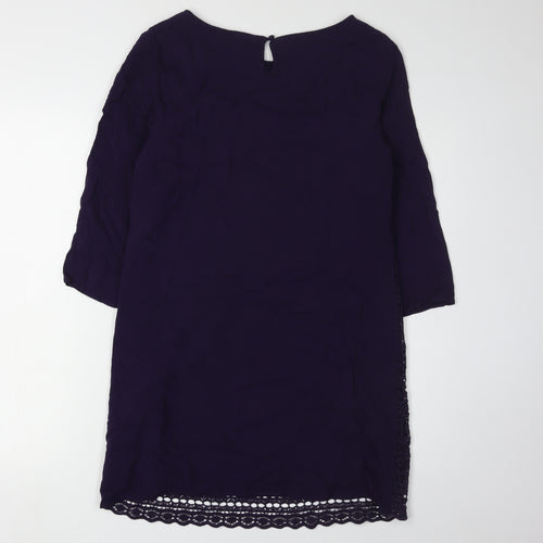 White Stuff Women's Purple Shift Dress Size 10