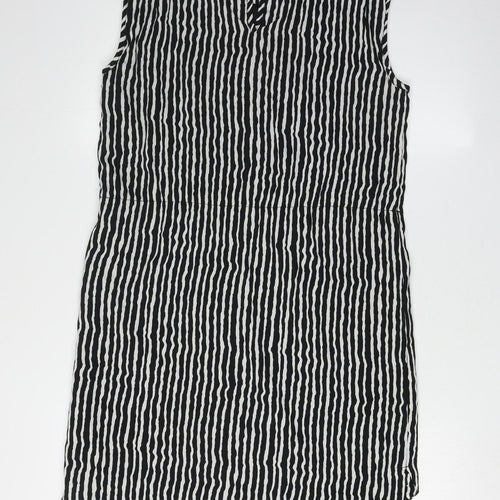 Vila Women's Black Striped Sleeveless Dress S