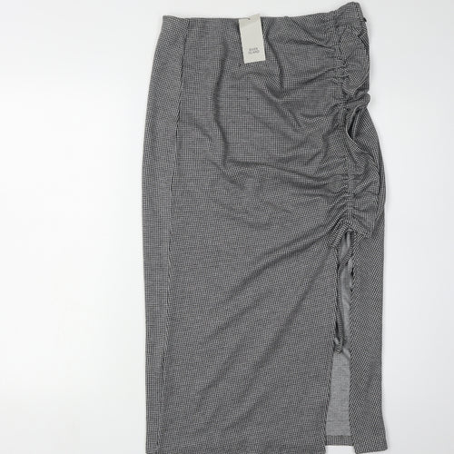 River Island Women's Black Check Pencil Skirt, UK 12