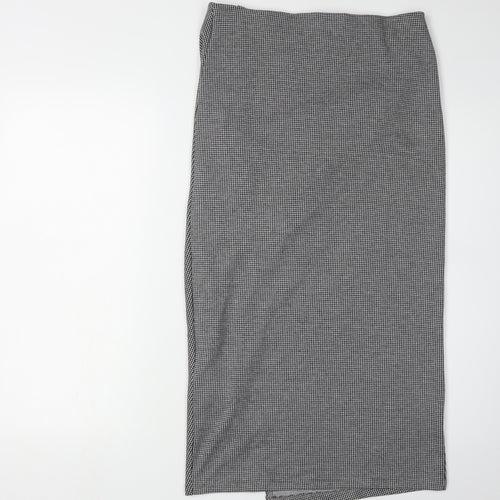 River Island Women's Black Check Pencil Skirt, UK 12