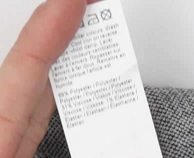 River Island Women's Black Check Pencil Skirt, UK 12