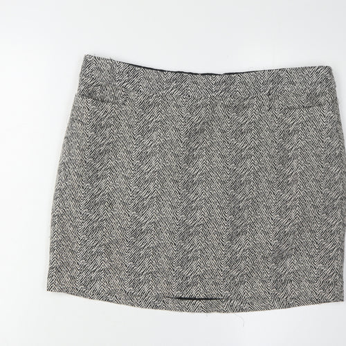Next Women's Grey Pencil Skirt, Size 16, Herringbone
