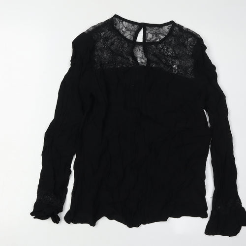 Monsoon Women's Black Lace Blouse, Size 10