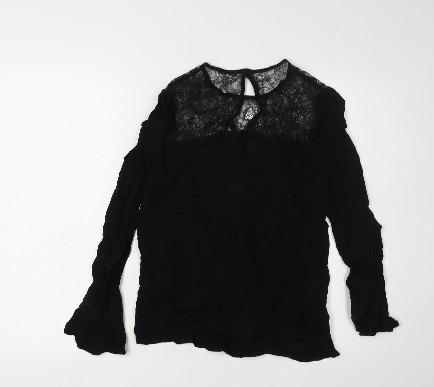 Monsoon Women's Black Lace Blouse, Size 10
