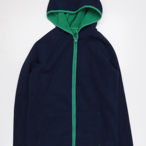 United Colors of Benetton Boys Blue Full Zip Hoodie 2XL