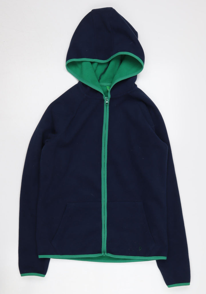 United Colors of Benetton Boys Blue Full Zip Hoodie 2XL