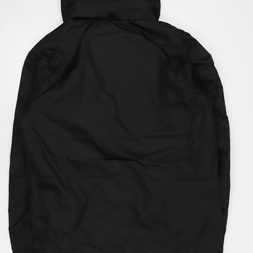 Elevate Men's Black Hooded Parka Jacket S
