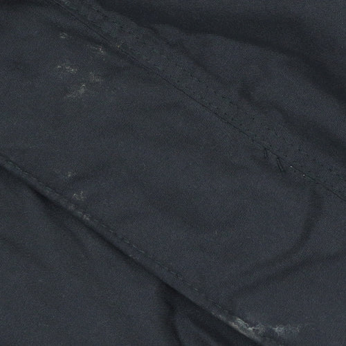 Elevate Men's Black Hooded Parka Jacket S