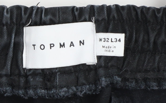 Topman Men's Black Jogger Trousers Size 32