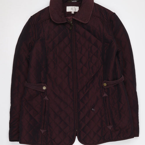 CC Women's Brown Quilted Jacket, Size 12