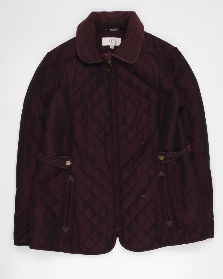 CC Women's Brown Quilted Jacket, Size 12