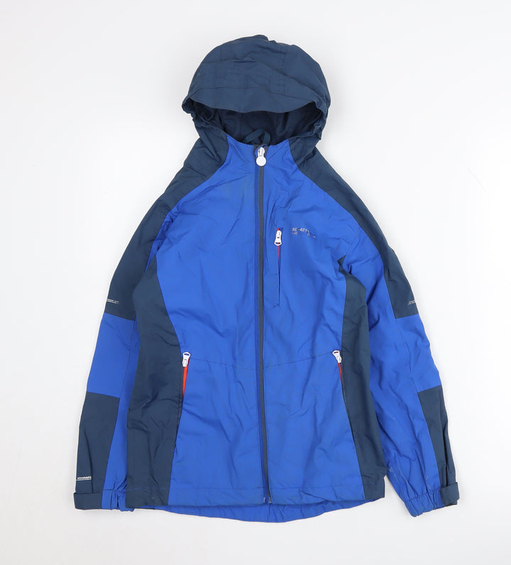Regatta Boys Blue Parka Jacket 10 Years Hooded Waterproof