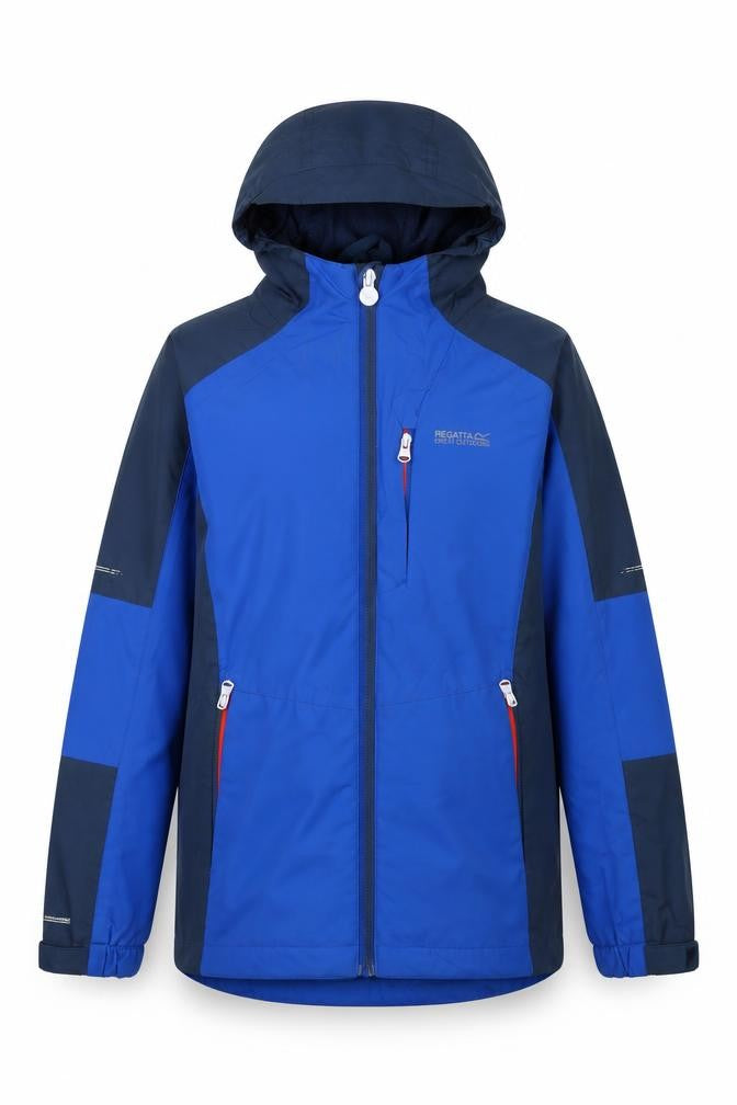 Regatta Boys Blue Parka Jacket 10 Years Hooded Waterproof