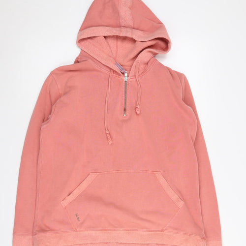 Fat Face Women's Pink Cotton Hoodie, Size 12, Relaxed Fit