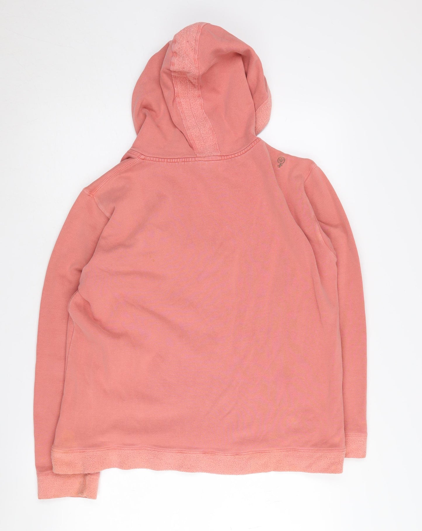 Fat Face Women's Pink Cotton Hoodie, Size 12, Relaxed Fit