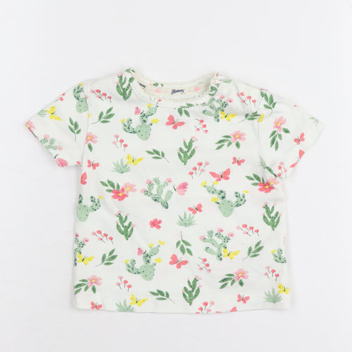 Mantaray Unisex Baby Floral T-Shirt, Multicoloured, 6-9 Months