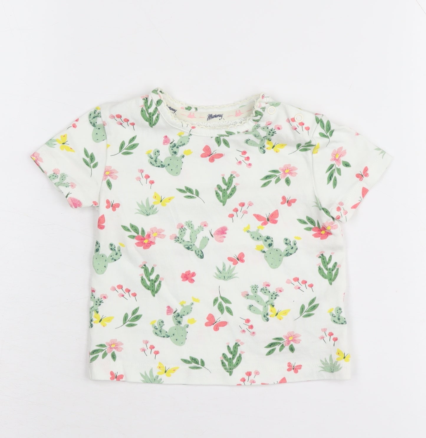 Mantaray Unisex Baby Floral T-Shirt, Multicoloured, 6-9 Months