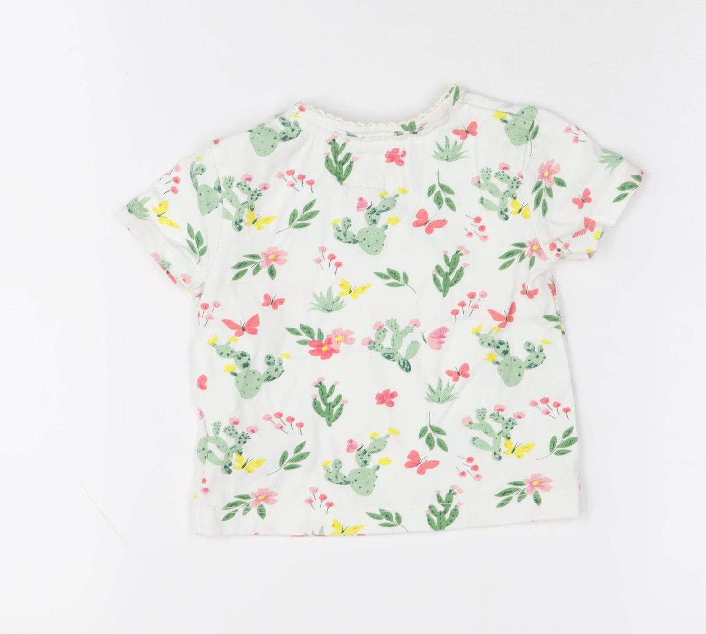 Mantaray Unisex Baby Floral T-Shirt, Multicoloured, 6-9 Months