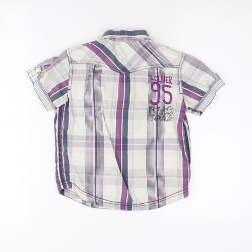 s.Oliver Boys Multicoloured Plaid Button-Up Shirt 4-5 Years