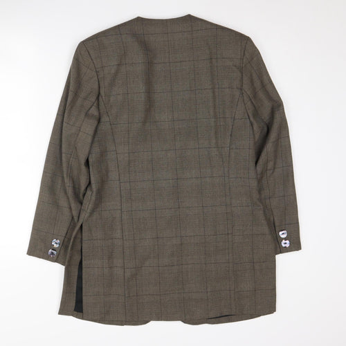 CHOMEL Women’s Brown Check Blazer Size 6