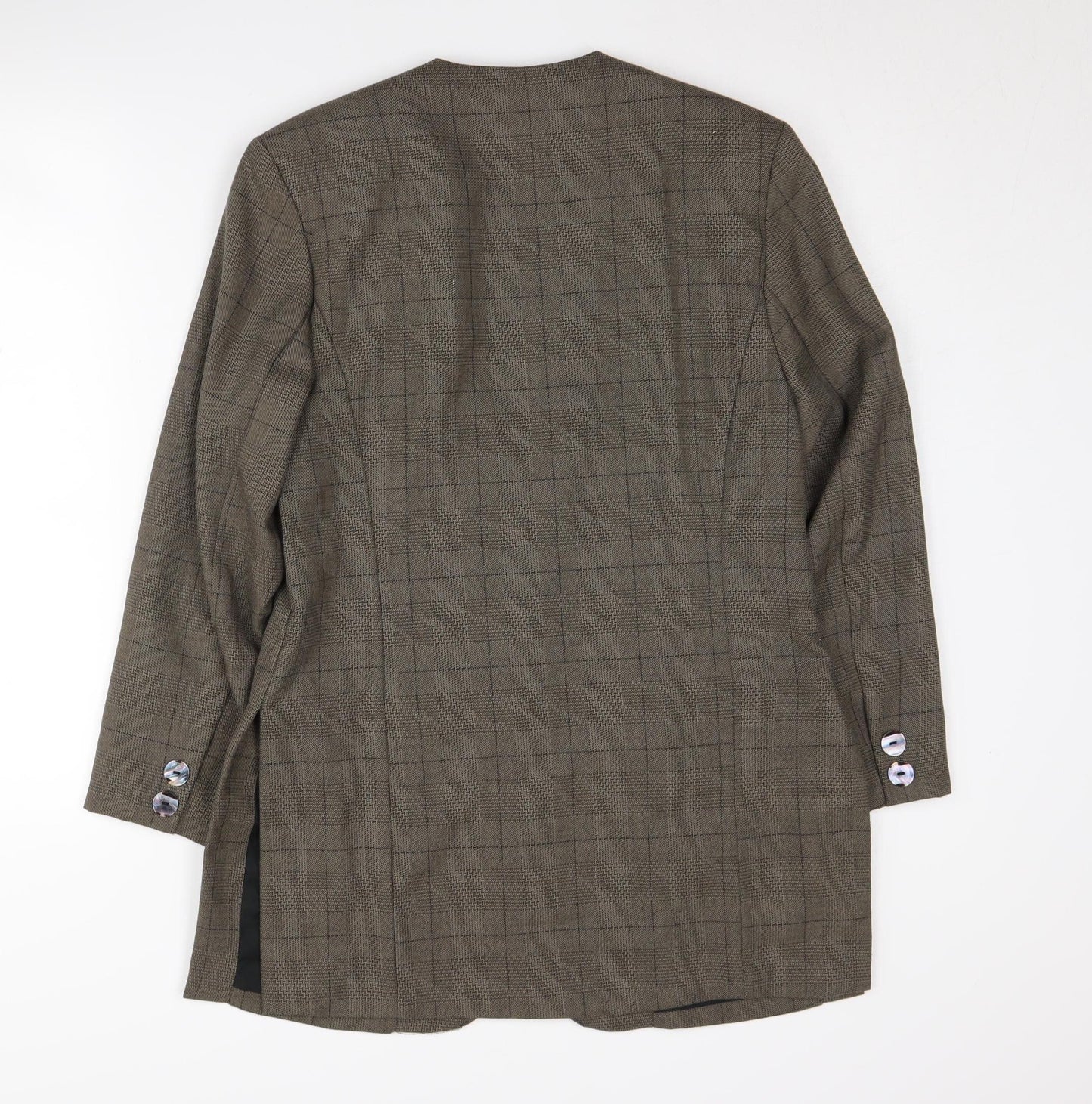 CHOMEL Women’s Brown Check Blazer Size 6