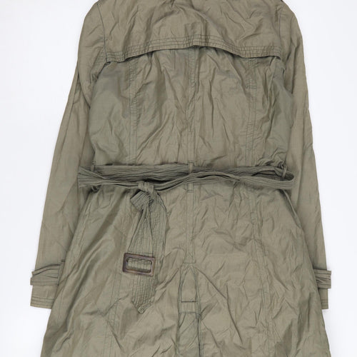 John Lewis Women's Green Trench Coat, Size 10, Belted Classic