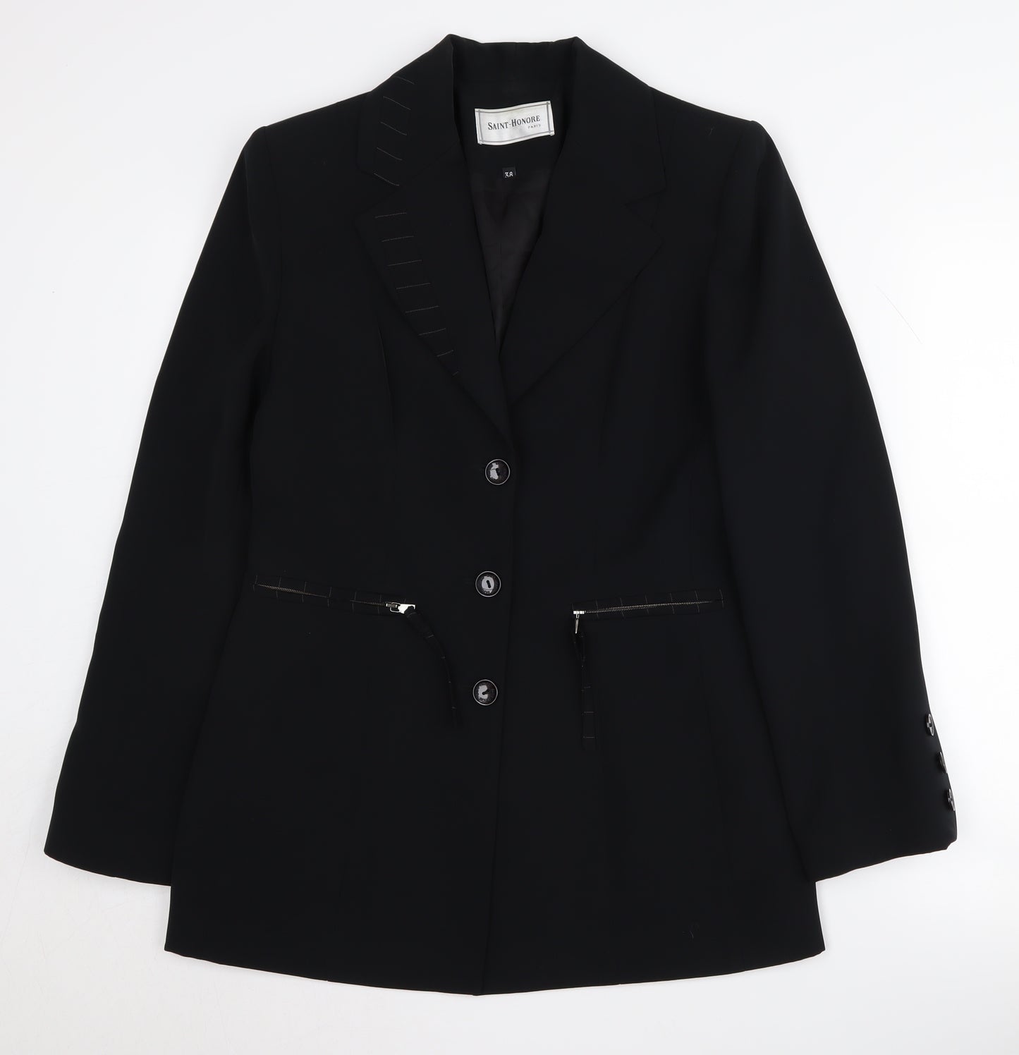 Saint-Honore Women's Black Suit Jacket Size 10