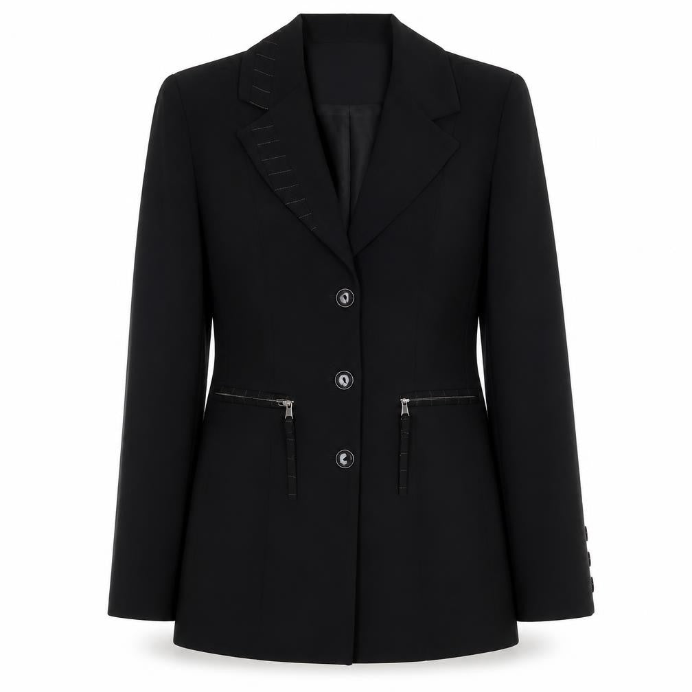 Front view of Saint-Honore Women's Black Suit Jacket, size 10