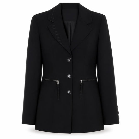 Front view of Saint-Honore Women's Black Suit Jacket, size 10