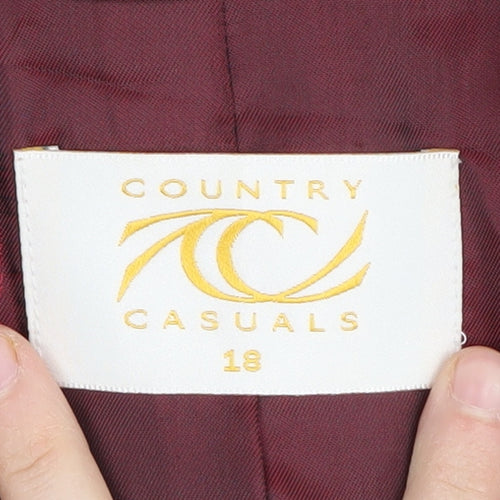 Country Casuals Women’s Red Blazer Size 18 Formal