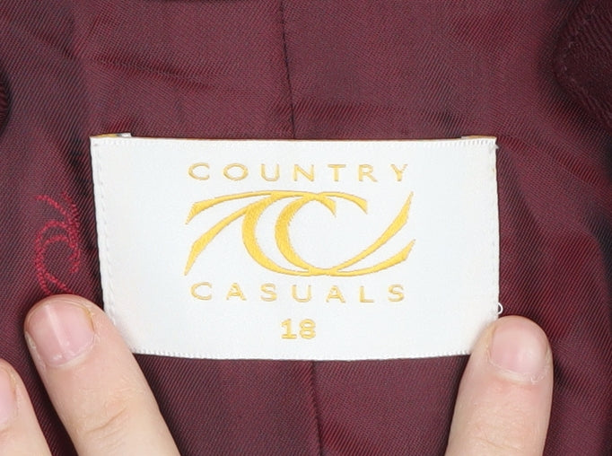 Country Casuals Women’s Red Blazer Size 18 Formal