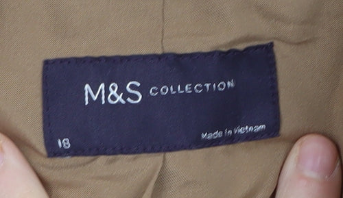 Marks and Spencer Women's Beige Overcoat Size 18