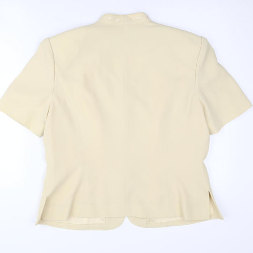 Gina Women’s Ivory Suit Jacket Size 18, Lined, Notch Lapel