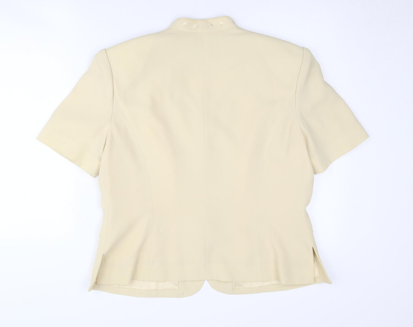 Gina Women’s Ivory Suit Jacket Size 18, Lined, Notch Lapel