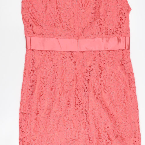Kaliko Women's Pink Lace Shift Dress Size 14