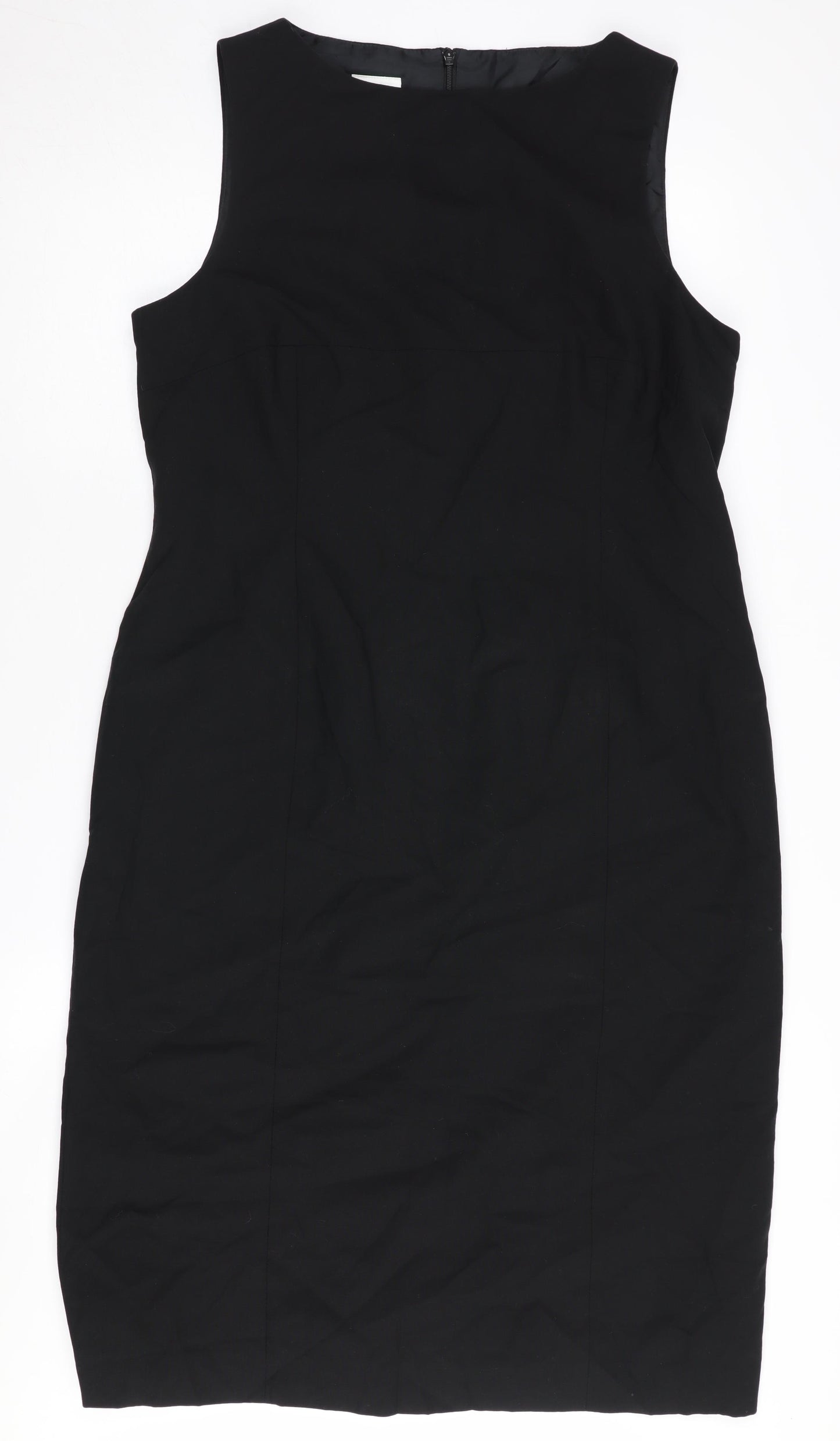 Laura Ashley Women's Black Wool Sheath Dress Size 16