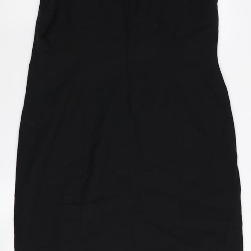 Laura Ashley Women's Black Wool Sheath Dress Size 16
