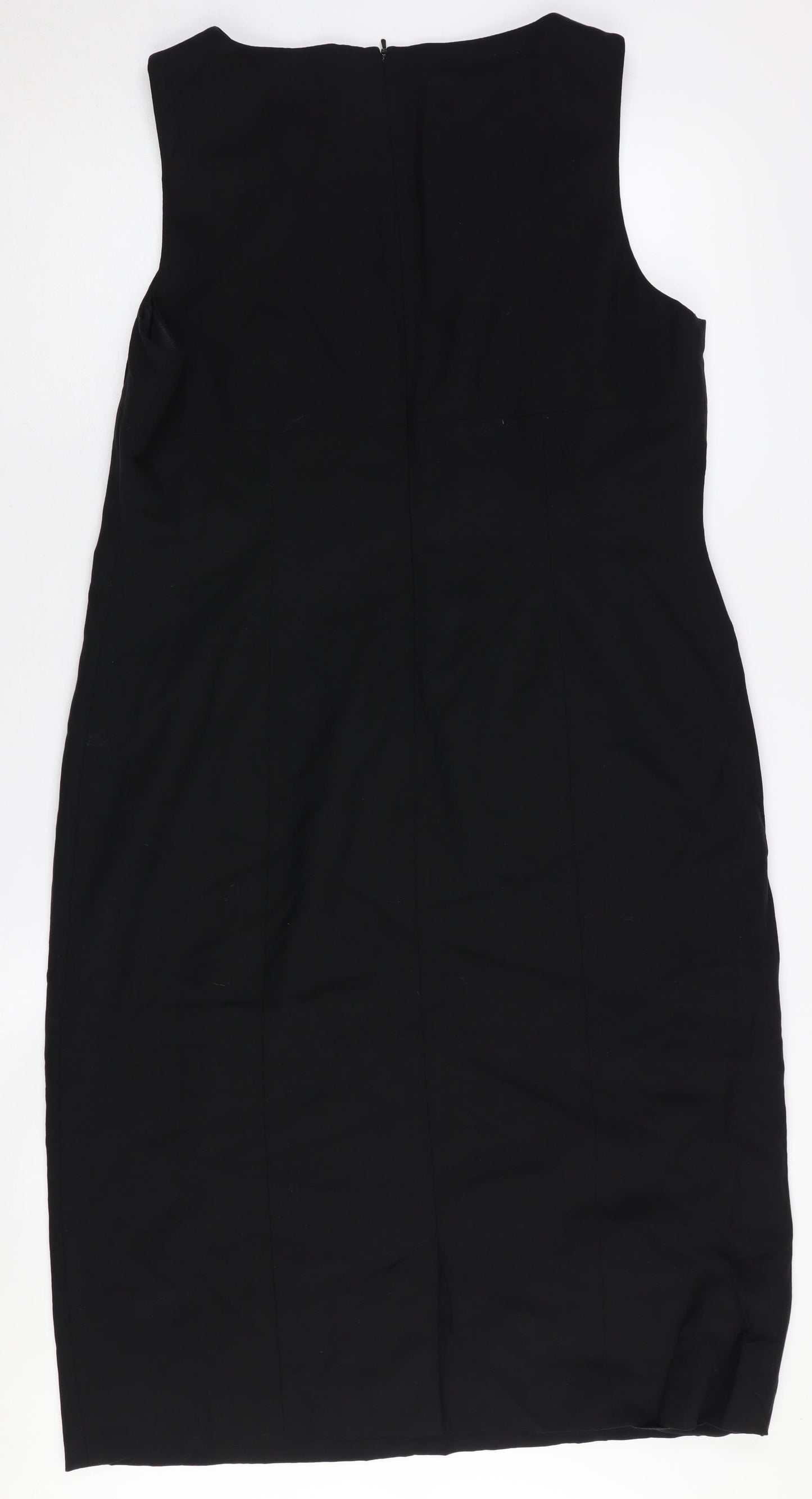 Laura Ashley Women's Black Wool Sheath Dress Size 16