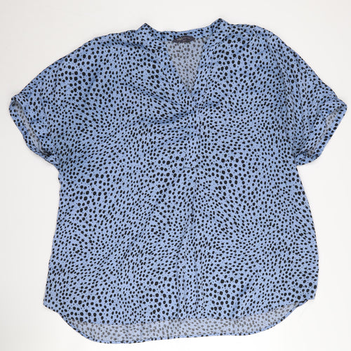 Marks and Spencer Women's Blue Animal Print Blouse Size 20