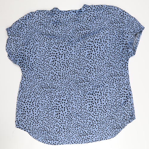 Marks and Spencer Women's Blue Animal Print Blouse Size 20