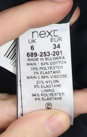 Next Women's Black Sleeveless Sheath Dress - Size 6