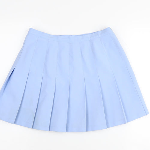 Marks and Spencer Women's Blue Pleated Skirt Size 12