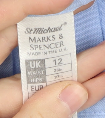 Marks and Spencer Women's Blue Pleated Skirt Size 12