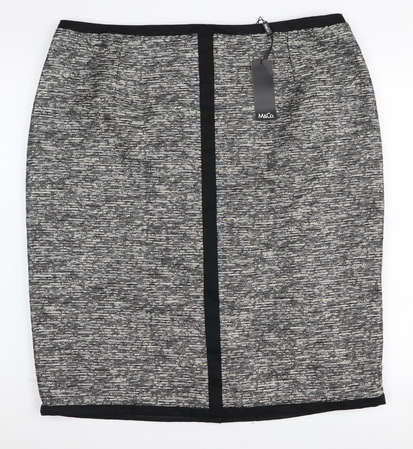 M&Co Women's Grey Pencil Skirt Size 18