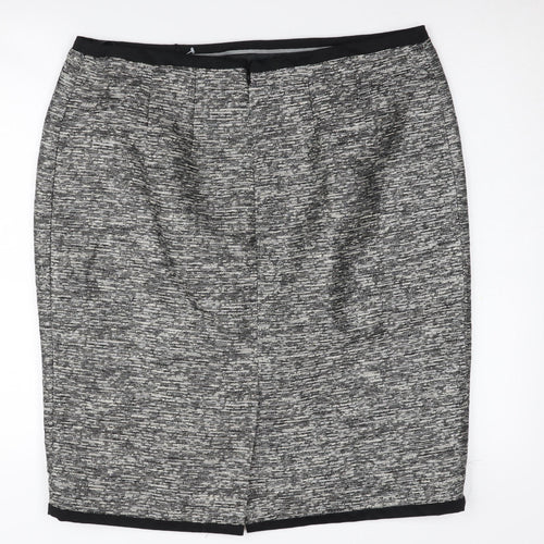 M&Co Women's Grey Pencil Skirt Size 18