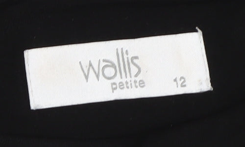 Wallis Women's Black Sheath Dress, Size 12, Petite